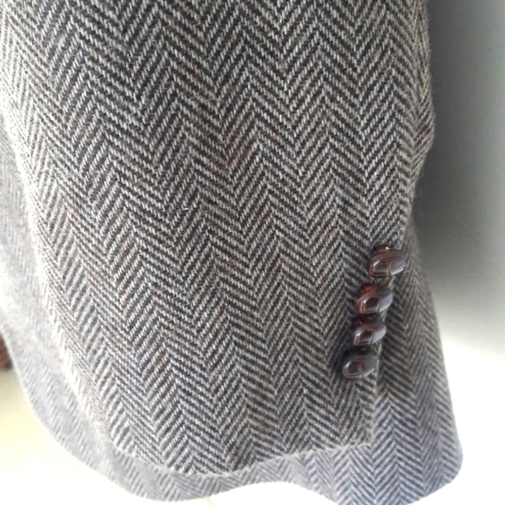 JOE NAMATH Signature Collection Brown Herringbone Blazer, 44 - Picture 5 of 7